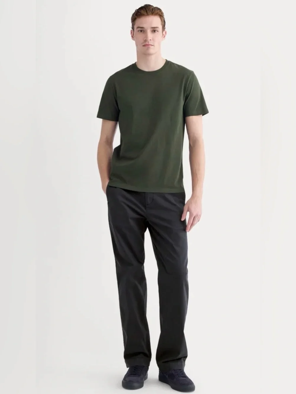 NWOT Everlane THE ESSENTIAL ORGANIC CREW in Dark Green Size M - Picture 11 of 11